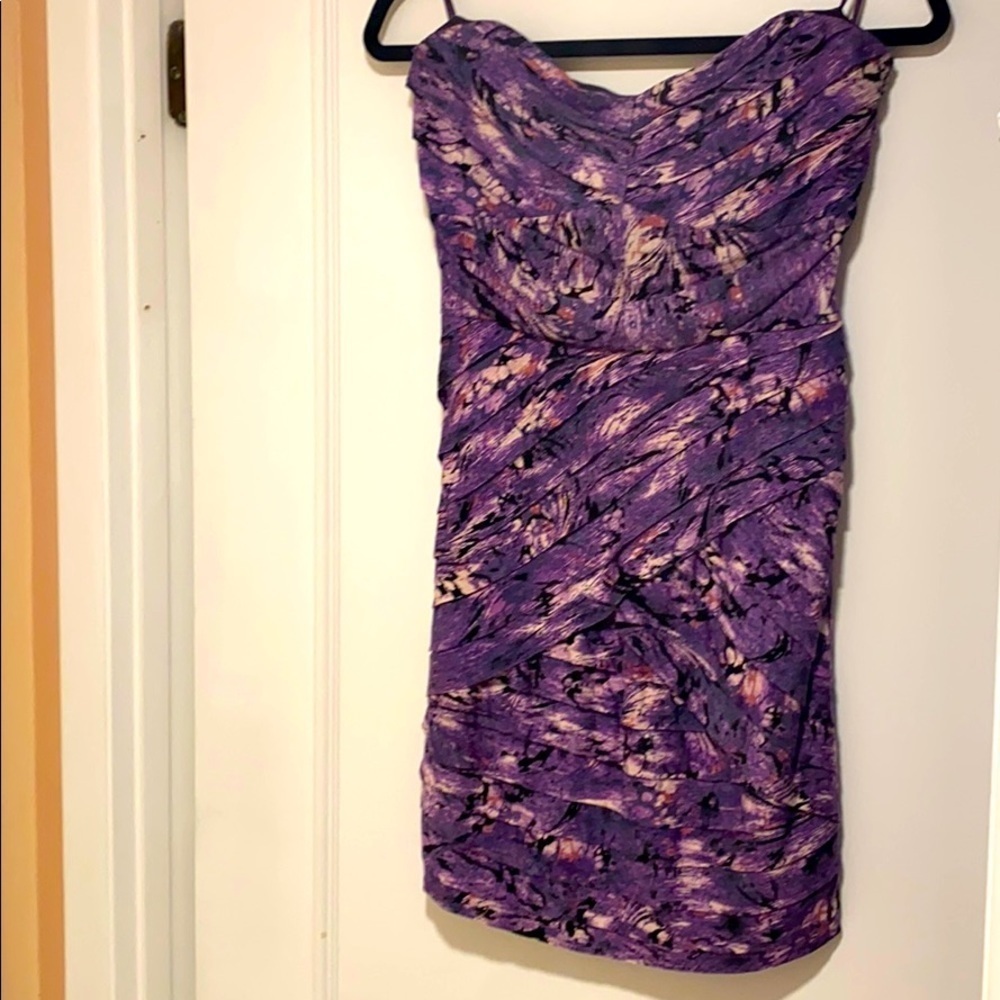 Guess Purple Snakeskin Mini Dress Medium